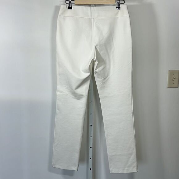 LENA GABRIELLE Women's Straight Leg Ponte Pants Off White Size 8 - Picture 4 of 7